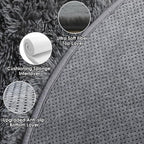 ONASAR Grey Round Area Rug 4ft, Fluffy Plush Shaggy Carpet Mats - Image 8