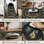 Dark Black Boho 2x10 Rug Runners - Image 4