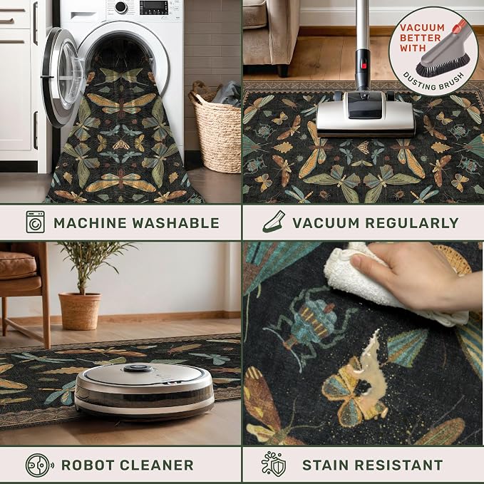 5x8 Black Rug for Bedroom - Image 4