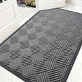 OLANLY Front Door Mat Outside Entrance 59x34, Heavy Duty Sturdy Natural Rubber by OLANLY
