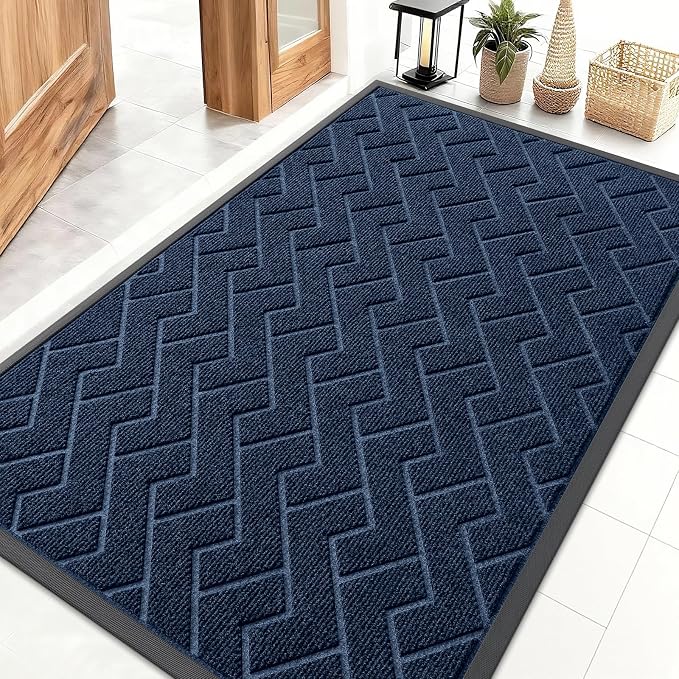 OLANLY Front Door Mat Indoor Outdoor Entrance, Waterproof All-Season, by OLANLY