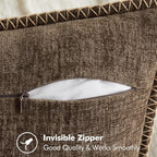 MIULEE Pack of 2 Couch Throw Pillow Covers 20x20 Inch Brown Farmhouse - Image 3