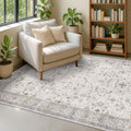 Hazo Haus Boho Light Grey 5x8 Living Room Rug by HazoHaus