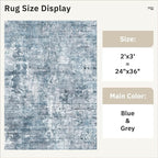 Soalmost 2x3 Abstract Washable Rugs - Image 4