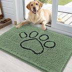OLANLY Dog Door Mat for Muddy Paws 36x24, Paw Print Design, Absorbs Moisture by OLANLY
