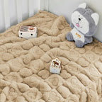 Yurhap Fleece Baby Blanket Heart Checkered, Ultra Soft Cozy Baby Blankets - Image 4