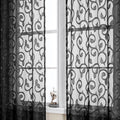 OWENIE Furman Black Sheer Curtains by OWENIE