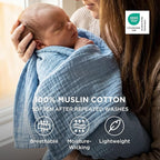 Bedsure 100% Cotton Muslin Blanket Queen Size - Image 2