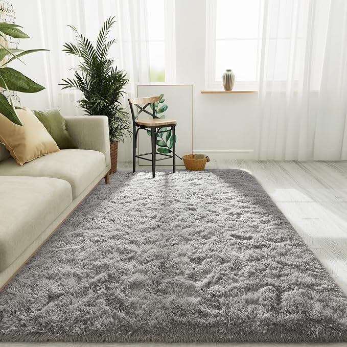 LOCHAS Ultra Soft Indoor Modern Area Rugs Fluffy Living Room Carpets by LOCHAS