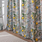 Topfinel Kitchen Curtains 45 Inch Length Gray Vintage Blackout Curtains - Image 8