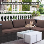 8Pcs Outdoor Cushion Covers, Patio Cushion Covers, Stretch Elastic Slipcovers - Image 3