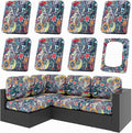 hyha 8Pcs Patio Cushion Covers, Stretch Outdoor Couch Cushion Covers Replacement by hyha