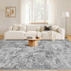 Nakagishi 9x12 Area Rugs Living Room: Washable Abstract Large Neutral Soft Rug - Image 4