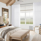 Snow White Linen Curtains 90 Inches Long - Image 7