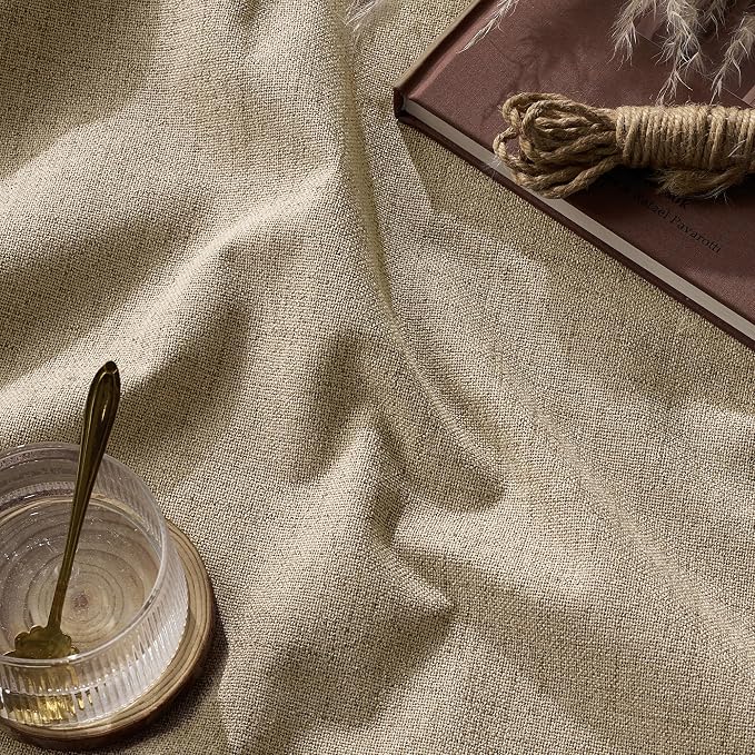 RYB HOME 100% Blackout Linen Textured Curtains - Image 8