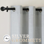 NICETOWN Linen Light Gray Curtains - Image 2