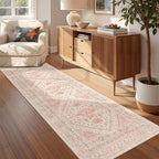 Kitchen Runner Rug Non Slip Washable 2.5x8, Soft Low Pile Entryway Rug Runners by Restydon