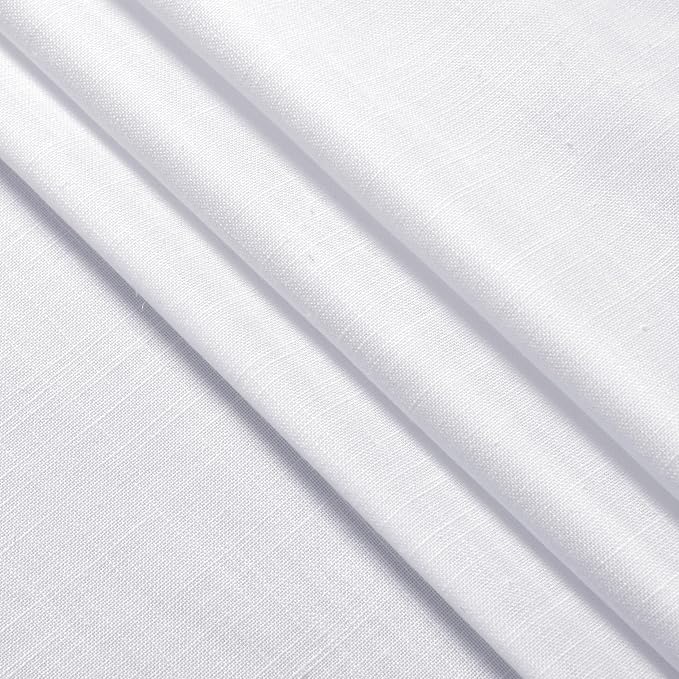 Snow White Linen Curtains 102 Inches Long - Image 5