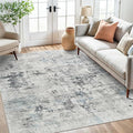6x9 Abstract Area Rugs for Living Room 6 x 9 Washable Non Slip Low Pile Gray by Soalmost