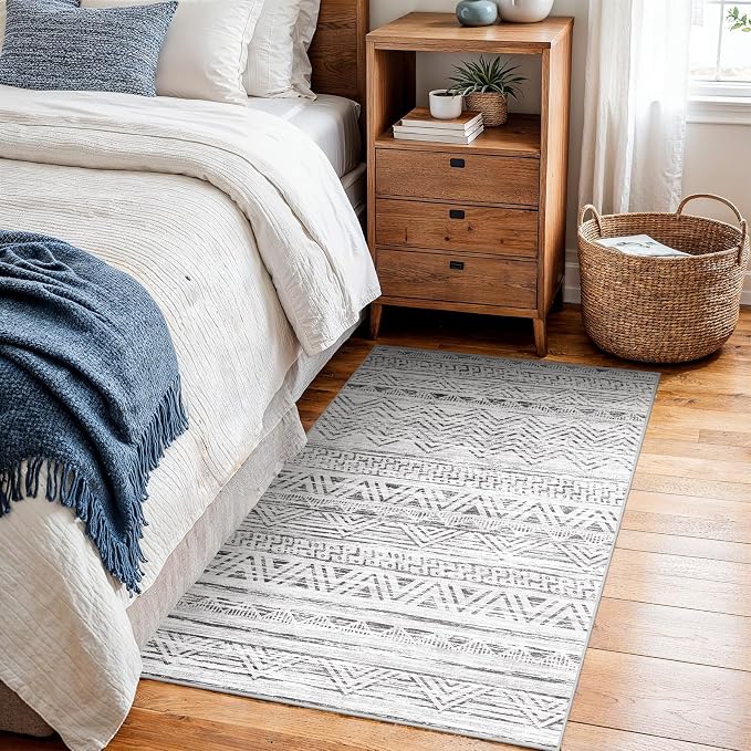 2x3 Washable Entryway Area Rug: Moroccan Small Runner Rug - Image 9