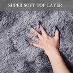 Large Area Rugs for Living Room, 6x9 Feet Fluffy Shag Fuzzy Plush Soft Bedroom - Image 4