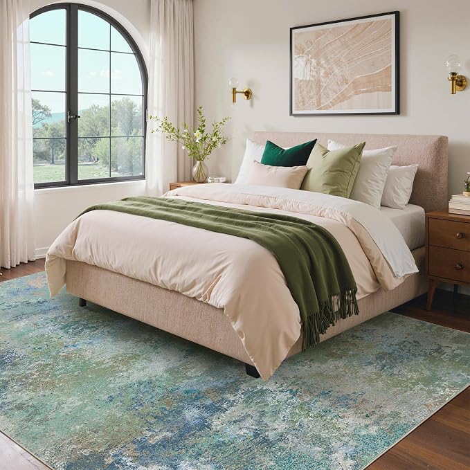 Area Rugs 5x7 for Living Room Bedroom, Modern Abstract Machine Washable Rug - Image 5
