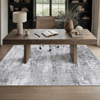 PureCozy 5x7 Grey Area Rug Washable Non Slip Modern Abstract Living Room Carpet - Image 2