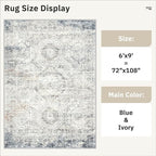 6x9 Area Rug for Living Room Washable 6x9 Non-Slip Modern Rugs for Bedroom - Image 5