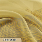 Lecloud Yellow Sheer Curtains 72 Inches Long 2 Panels, Light Filtering Voile - Image 8