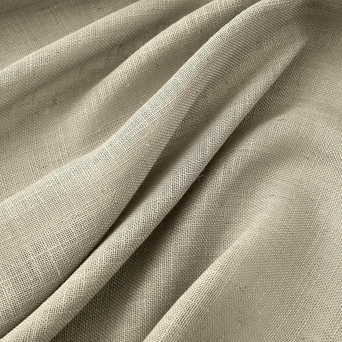 MIULEE Oatmeal Linen Curtains 96 Inches Long 2 Panels - Image 4