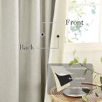 RYB HOME Beige Blackout Curtains 90 inches Long 2 Panels Set, Thermal Insulated - Image 3