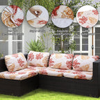 8Pcs Outdoor Cushion Covers, Patio Cushion Covers, Stretch Elastic Slipcovers - Image 3