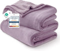 Bedsure GentleSoft Fleece Bed Blankets Queen Size Fog Purple by BEDSURE