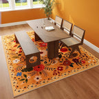 Rugcomf Living Room Rug 6x9 Rug Machine Washable Boho Area Rug Non Slip Floral - Image 6