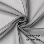 OWENIE Short Grey Sheer Curtains 36 Inches 2 Panels Set - Image 3
