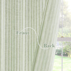 RYB HOME Sage Green Linen Kitchen Cafe Curtains 24 inch Length, Farmhouse - Image 7