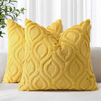 decorUhome Summer Throw Pillow Covers 24x24 Inch Set of 2, Soft Plush Faux Wool by decorUhome