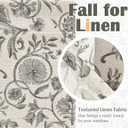 jinchan Linen Valance Kitchen Curtain Pack of 2 Double Layer 18 Inch - Image 8