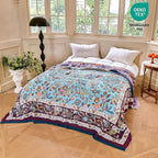 MSGKV Boho Throw Blanket for Couch 50"x60" 100% Cotton Sofa Floral Bird Blanket - Image 6