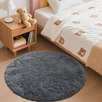 OLANLY Grey Round Rugs for Bedroom - Image 3