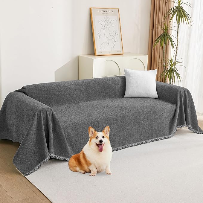 MYSKY HOME Couch Covers for 3 Cushion Couch Sofa, Sectional Couch Cover L Shape by MYSKYHOME