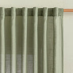 MYSKY HOME 108 Inches Long Sage Green Sheer Curtains - Image 3