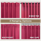 Hot Pink Curtains 45 Inch Length - Image 4