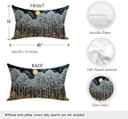 Rustic William Morris Inspired Forest Green Moon Decor Pillow Covers 12x20 - Image 2