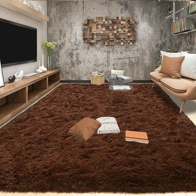 Tepook Super Soft Fluffy Rugs for Living Room, Shag 6x9 Area Rugs for Bedroom by Tepook