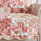Great Bay Home Reversible Floral Patchwork Loveseat Furniture Protector - Image 2