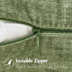 MIULEE Pack of 2 Couch Throw Pillow Covers 20x20 Inch Spring Soft Sage Green - Image 3