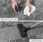 4'x4' Grey Round Rug for Bedroom, Ultra Soft Fluffy Circle Rug for Kids Girls - Image 4