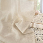 BGment 63 Inches Long Burlap Linen Semi Sheer Curtains - Image 7
