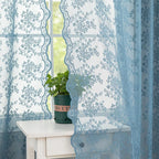 YJ YANJUN Vintage Lace Curtains 63 Inch Length-Victorian Floral Pattern Stone by YJYANJUN